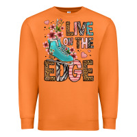 Live On The Edge Ice Skating Premium Sweatshirt | Teevron