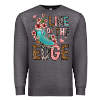 Charcoal Heather live on the edge ice skating Premium Sweatshirt - FaDigitalArtStudio