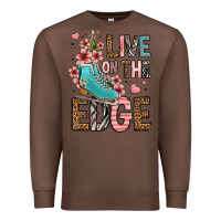 Chestnut live on the edge ice skating Premium Sweatshirt - FaDigitalArtStudio