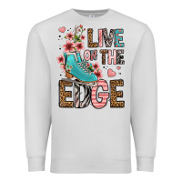 Dove Grey live on the edge ice skating Premium Sweatshirt - FaDigitalArtStudio