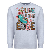 Heather Grey live on the edge ice skating Premium Sweatshirt - FaDigitalArtStudio