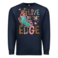 Navy live on the edge ice skating Premium Sweatshirt - FaDigitalArtStudio