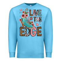 Ocean Blue live on the edge ice skating Premium Sweatshirt - FaDigitalArtStudio