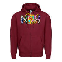 Burgundy mom sunflower Zipper Hoodie - Zillion Design Studio