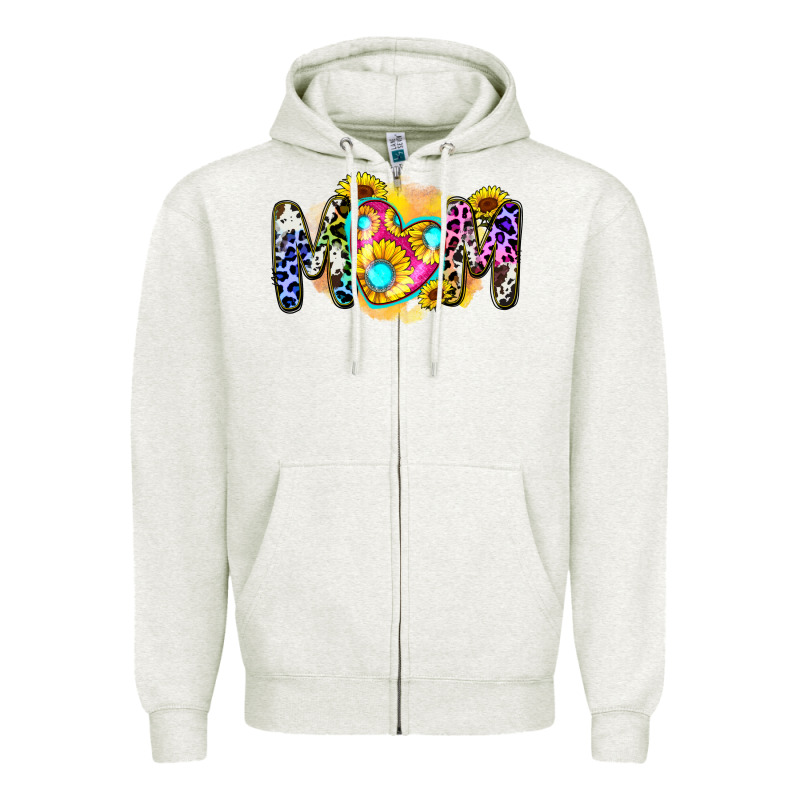 Mom Sunflower Zipper Hoodie by Zillion Design Studio | Teevron