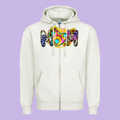 Mom Sunflower Zipper Hoodie Designed By Zillion Design Studio