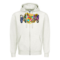 Oatmeal Heather mom sunflower Zipper Hoodie - Zillion Design Studio