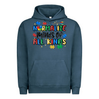 Pigment Midnight Navy normalize minds of all kinds Urban Hoodie - MaliasSmallBusiness