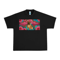 Black french bulldog floral license plate Urban Heavy Tee - Artiststas