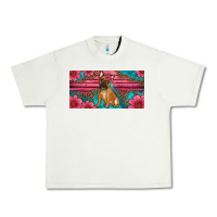 Pistachio french bulldog floral license plate Urban Heavy Tee - Artiststas