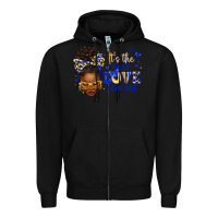 Black sorority colors blue and gold it's the self love f Zipper Hoodie - texasbilliewilder