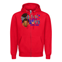 Red sorority colors blue and gold it's the self love f Zipper Hoodie - texasbilliewilder