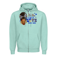 Seafoam sorority colors blue and gold it's the self love f Zipper Hoodie - texasbilliewilder