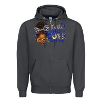 Smoke sorority colors blue and gold it's the self love f Zipper Hoodie - texasbilliewilder