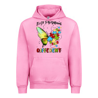 Fuchsia Pink it's ok to be different Urban Hoodie - MaliasSmallBusiness