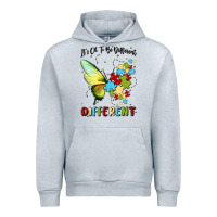Heather Grey it's ok to be different Urban Hoodie - MaliasSmallBusiness
