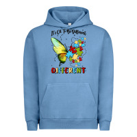 Pigment Pebble Blue it's ok to be different Urban Hoodie - MaliasSmallBusiness