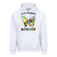White it's ok to be different Urban Hoodie - MaliasSmallBusiness