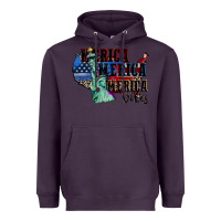 Plum Merica Merica Merica vibes 4th of july Heavyweight Hoodie - CowGirlArtShop
