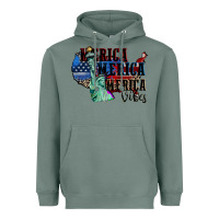 Merica Merica Merica Vibes 4th Of July Heavyweight Hoodie | Teevron