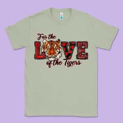 For The Love Of The Tigers Red Classic Tee Designed By Ranaportraitstore