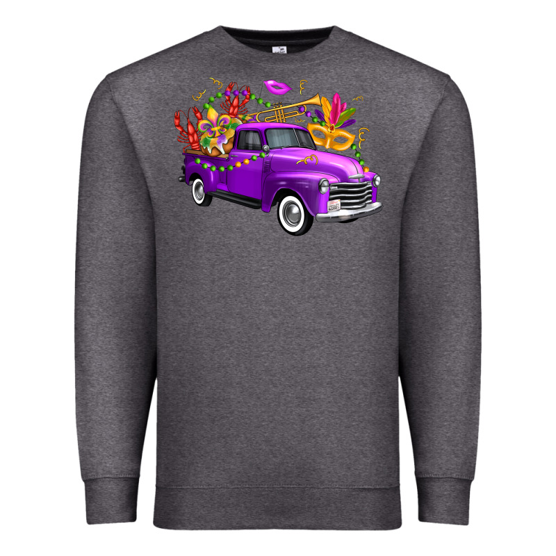 Mardi Gras Truck King's Cake Premium Sweatshirt by FaDigitalArtStudio | Teevron