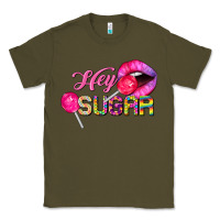 Army Green hey sugar valentine's day Classic Tee - FaDigitalArtStudio