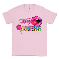 Bubblegum Pink hey sugar valentine's day Classic Tee - FaDigitalArtStudio