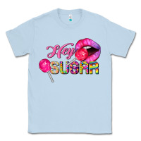 Dusty Blue hey sugar valentine's day Classic Tee - FaDigitalArtStudio