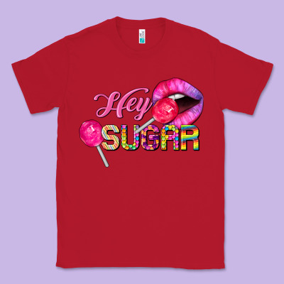 Hey Sugar Valentine's Day Classic Tee Designed By Fadigitalartstudio