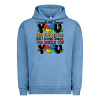 Pigment Pebble Blue ı would not change you autism Urban Hoodie - MaliasSmallBusiness