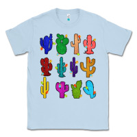 Dusty Blue christmas glitter cactus Classic Tee - Zillion Design Studio