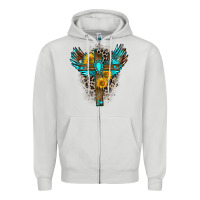Dove Grey gemstone cross Zipper Hoodie - Zillion Design Studio