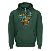 Sports Green gemstone cross Zipper Hoodie - Zillion Design Studio