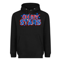 Black Oh my stars 4th of july Heavyweight Hoodie - CowGirlArtShop