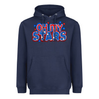 Navy Oh my stars 4th of july Heavyweight Hoodie - CowGirlArtShop