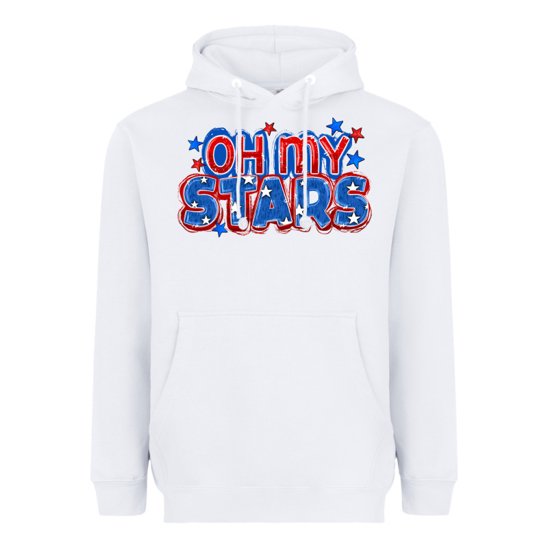 Oh My Stars 4th Of July Heavyweight Hoodie by CowGirlArtShop | Teevron