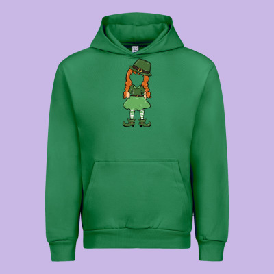 Leprechaun Girl Faceless Urban Hoodie Designed By Maliassmallbusiness