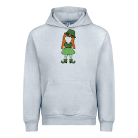 Heather Grey leprechaun girl faceless Urban Hoodie - MaliasSmallBusiness