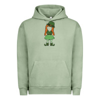 Pigment Oil Green leprechaun girl faceless Urban Hoodie - MaliasSmallBusiness