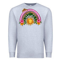 Heather Grey summer sun rainbow Premium Sweatshirt - HRA Design Shop