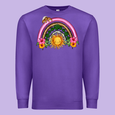 Summer Sun Rainbow Premium Sweatshirt Designed By Hra Design Shop