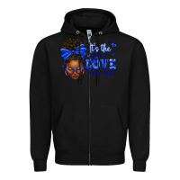 Black sorority colors it's the self love for me afro wom Zipper Hoodie - texasbilliewilder