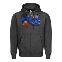 Charcoal Heather sorority colors it's the self love for me afro wom Zipper Hoodie - texasbilliewilder