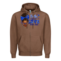 Chestnut sorority colors it's the self love for me afro wom Zipper Hoodie - texasbilliewilder