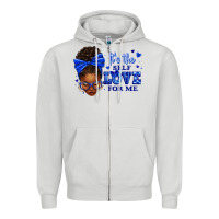 Dove Grey sorority colors it's the self love for me afro wom Zipper Hoodie - texasbilliewilder
