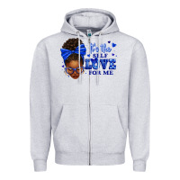 Heather Grey sorority colors it's the self love for me afro wom Zipper Hoodie - texasbilliewilder