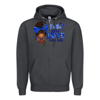 Smoke sorority colors it's the self love for me afro wom Zipper Hoodie - texasbilliewilder