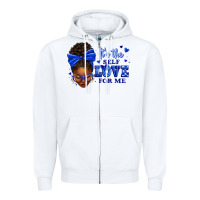 White sorority colors it's the self love for me afro wom Zipper Hoodie - texasbilliewilder