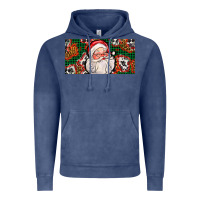 Vintage Denim christmas with santa Vintage Hoodie - AdoDesignShop